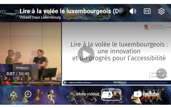 Snapshot of a video showing someone giving a presentation