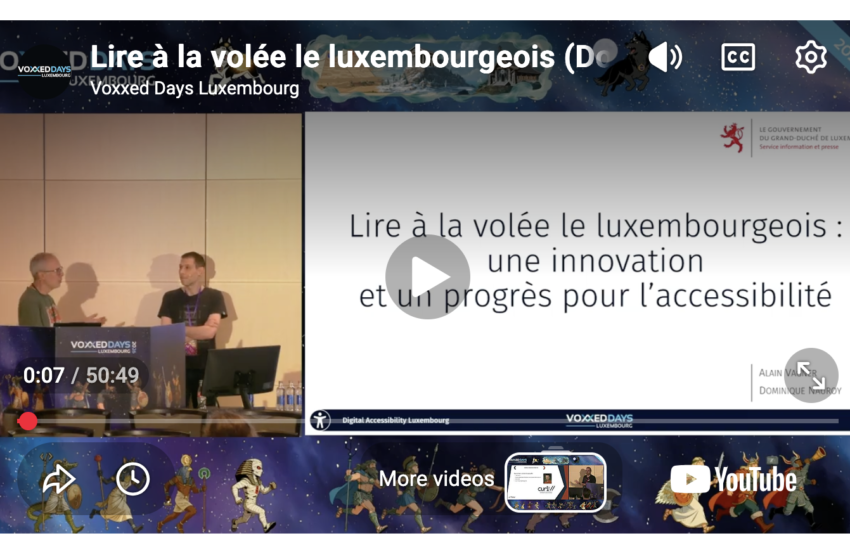 Snapshot of a video showing someone giving a presentation